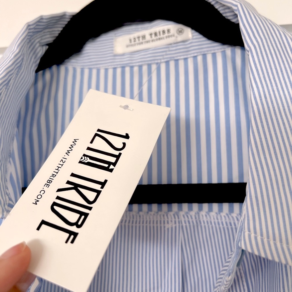 12th Tribe Lanna Pinstripe Mini Dress - Picture 10 of 14